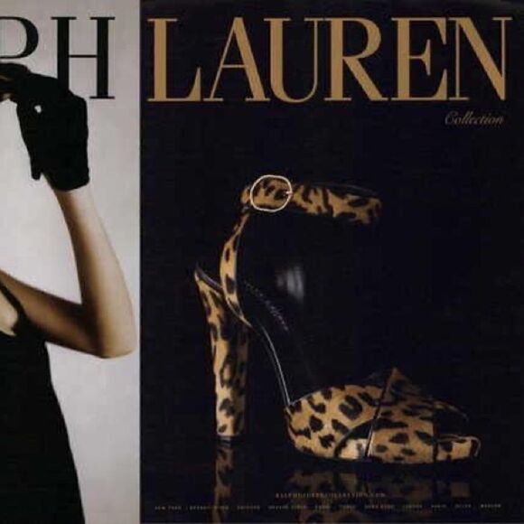 Ralph Lauren Collection Leopard Print Kelsey Pony Hair Calf Platform Sandal - Picture 7 of 16